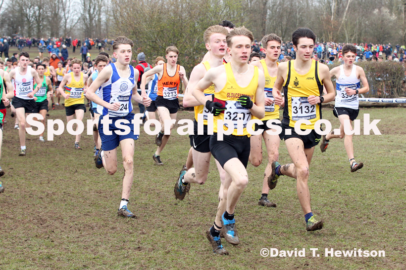 Mens under-17s, 2020 British Athletics Inter Counties Cross Country Champs., Prestwold Hall, Loughborough. Photo: David T. Hewitson/Sports for All Pics